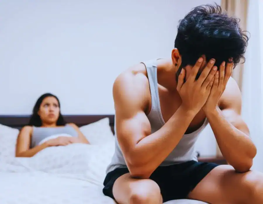 Image of upset man in need of erectile dysfunction treatment Lincolnshire